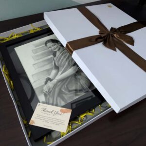 Gift Packages Realistic Pencil Portraits