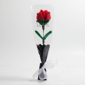 Handmade Pipe Cleaner Red Rose Flower