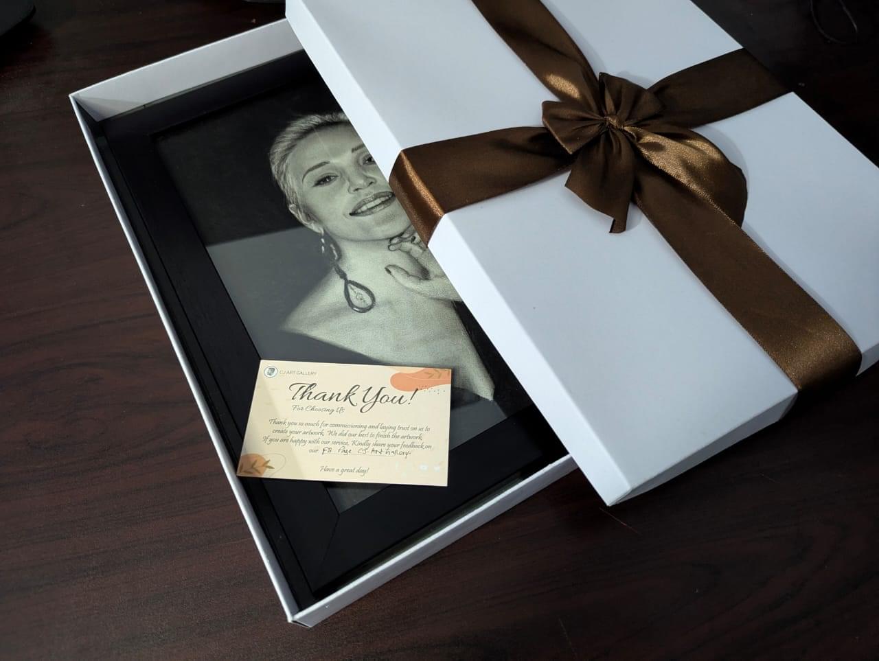 Gift Packages Realistic Pencil Portraits - Image 3