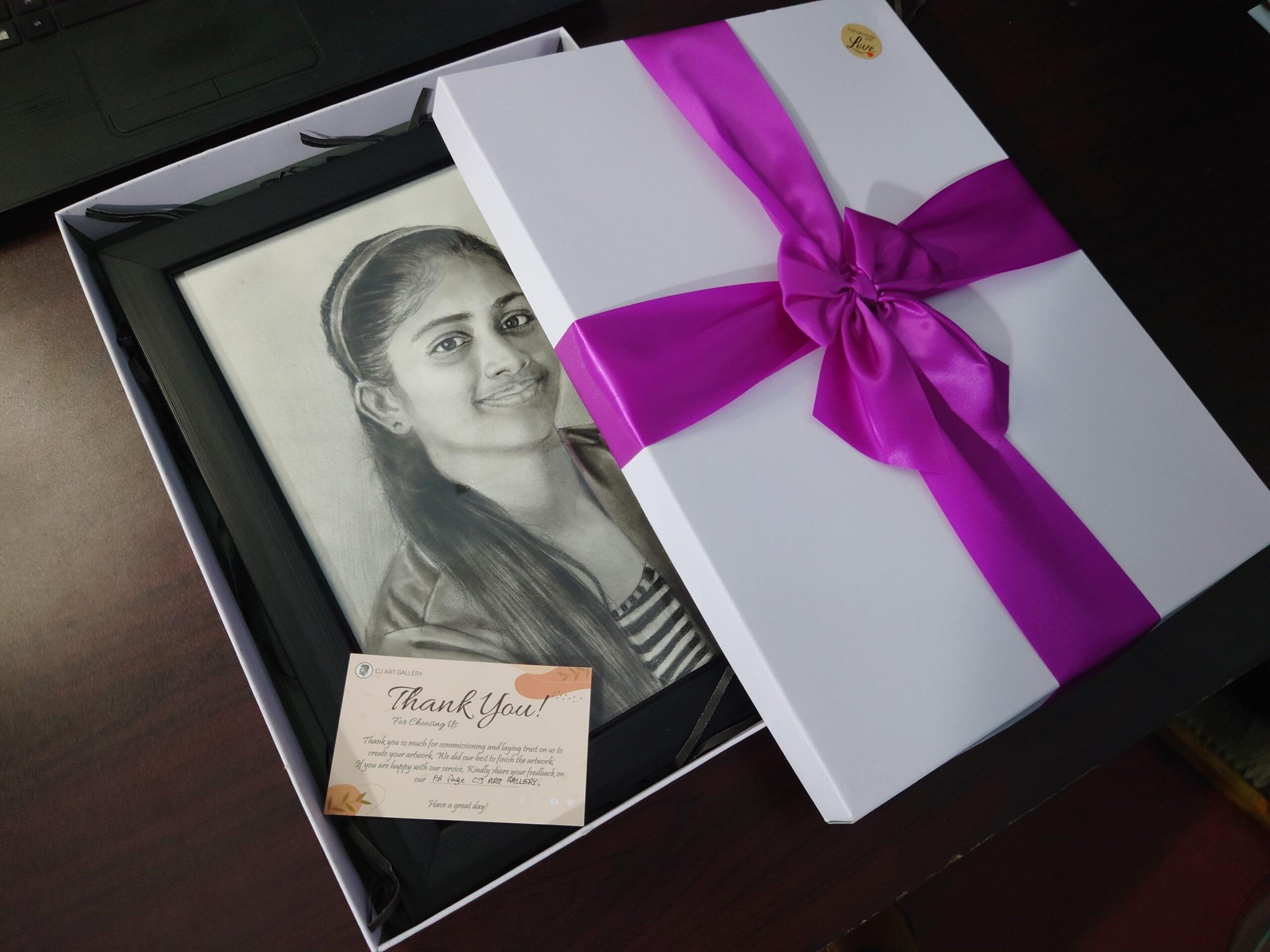 Gift Packages Realistic Pencil Portraits - Image 4