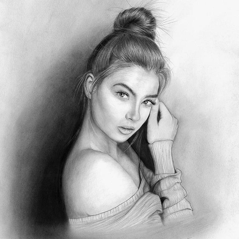 Custom Realistic Pencil Portrait Drawing from Photo - Unique Gift Idea